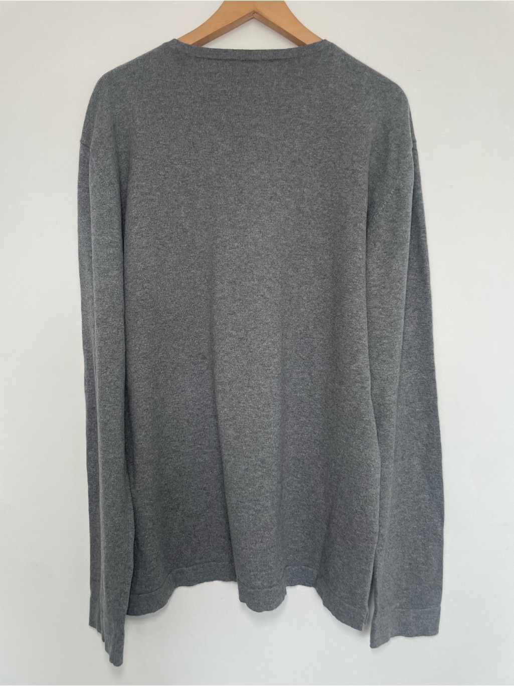 Blue & Cream Reade Men's Xxl Gray Cotton Cashmere Crewneck Sweater Long Sleeve — image 3 of 7